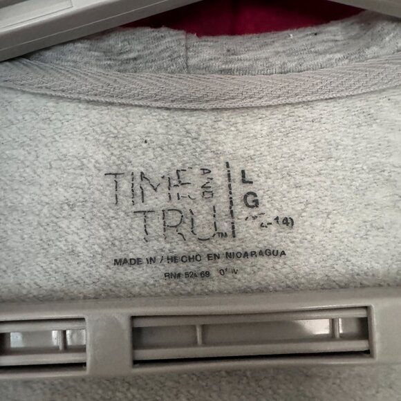 TIME and TRU HEATHER GRAY ZIP-UP HOODI SIZE L (LARGE) - Picture 4 of 8